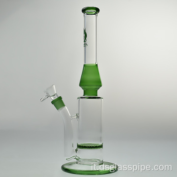 Beaker in vetro dritto all&#39;ingrosso con tubo d&#39;acqua di bong in vetro a nido d&#39;ape con ciotola trasparente accetta OEM e ODM